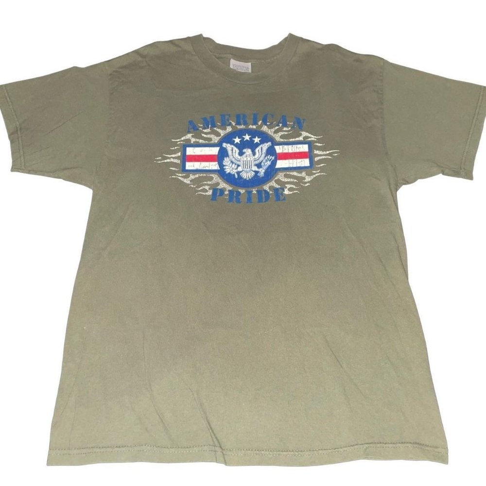 Vintage American Pride Faded Grunge T-shirt Large